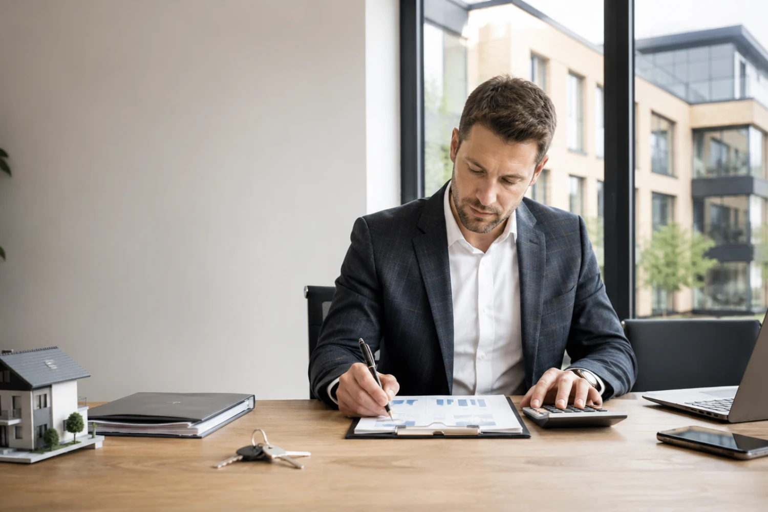Bridging finance for buy-to-let investors — landlord reviewing rental property