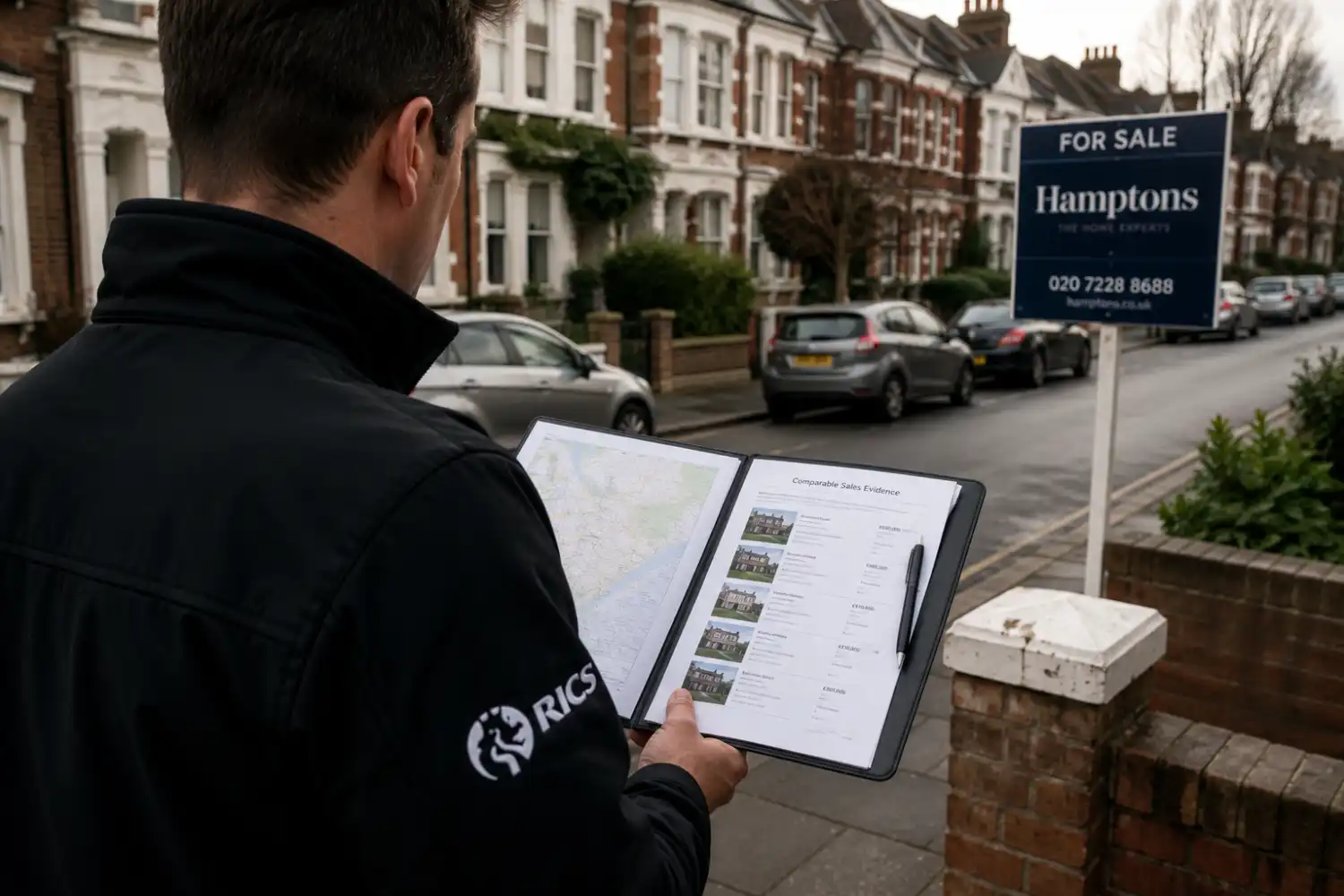 RICS bridging loan surveyor assessing property location marketability and comparable sales evidence