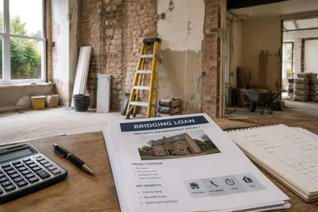 Bridging loan for property refurbishment — renovated UK property exterior