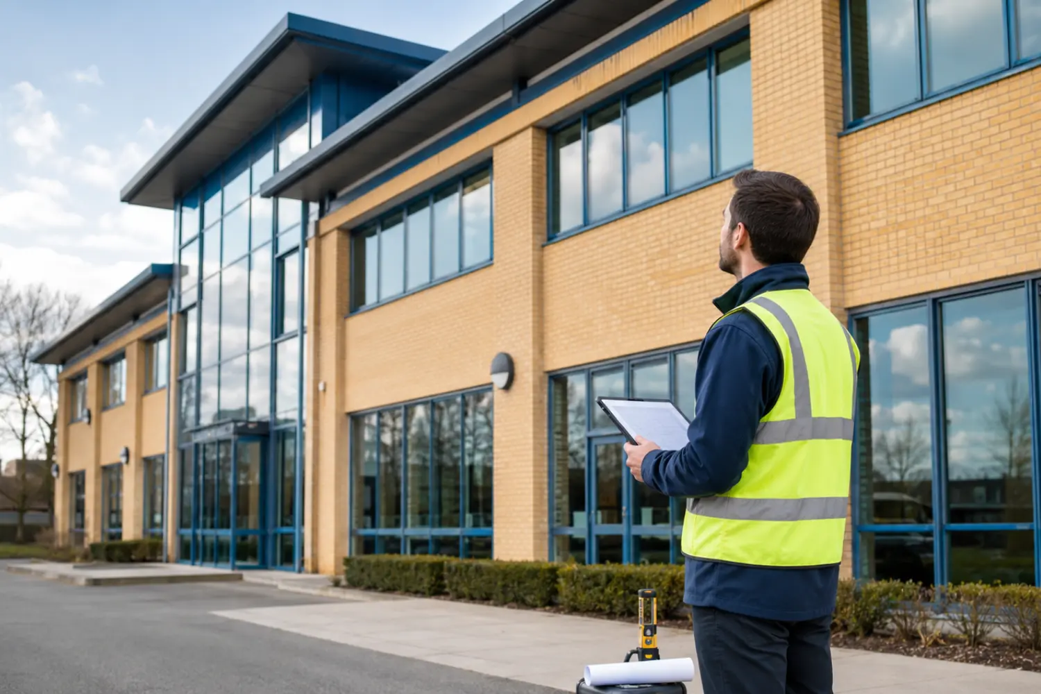 Surveyor carrying out a valuation of a commercial unit for a bridging loan application